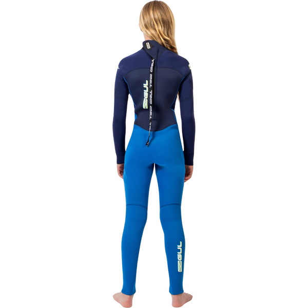 2026 Gul Junior Response Natur 3/2mm Flatlock Back Zip Wetsuit RE1322-BLBL - Blue